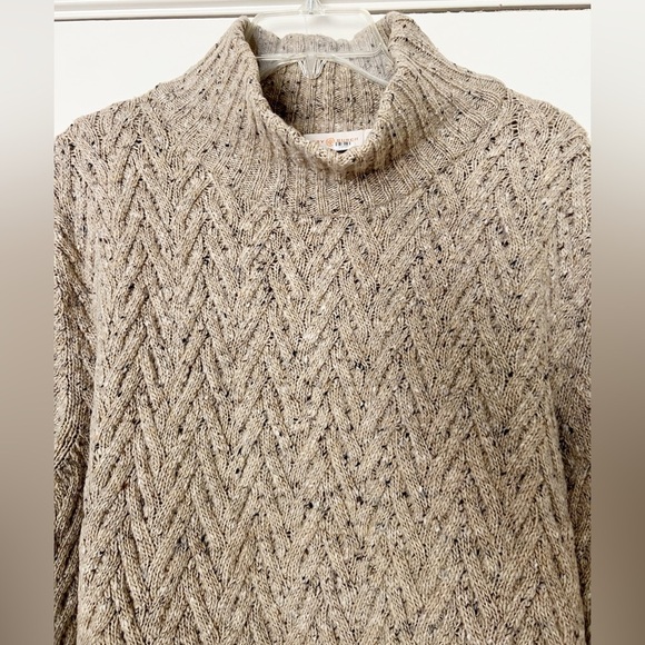 Tory Burch Wool Camel Chunky Turtleneck Sweater - Picture 6 of 11
